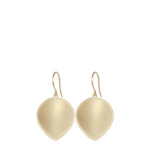 Me&Ro 10K Gold Dish Lotus Petal Earrings
